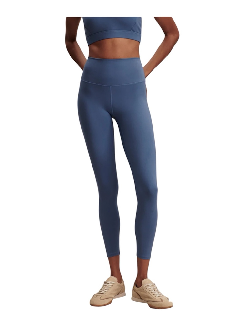 Varley Blue Freesoft Set with 25" High Waisted Leggings and  Matching Bra